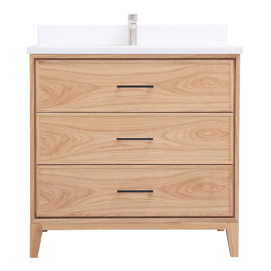 London 36', Light Oak Bathroom Vanity LD3036 Tanyas & Co.