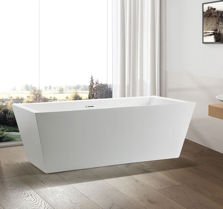 59" Aberdale Free Standing Bathtub with Adjustable Leveling Feet