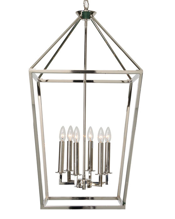 Trapeze Polished Nickel Ceiling Fixture