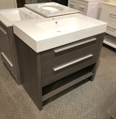 Dayton 30", Grey oak Modern Bathroom Vanity
