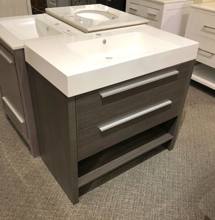 Dayton 30", Grey oak Modern Bathroom Vanity