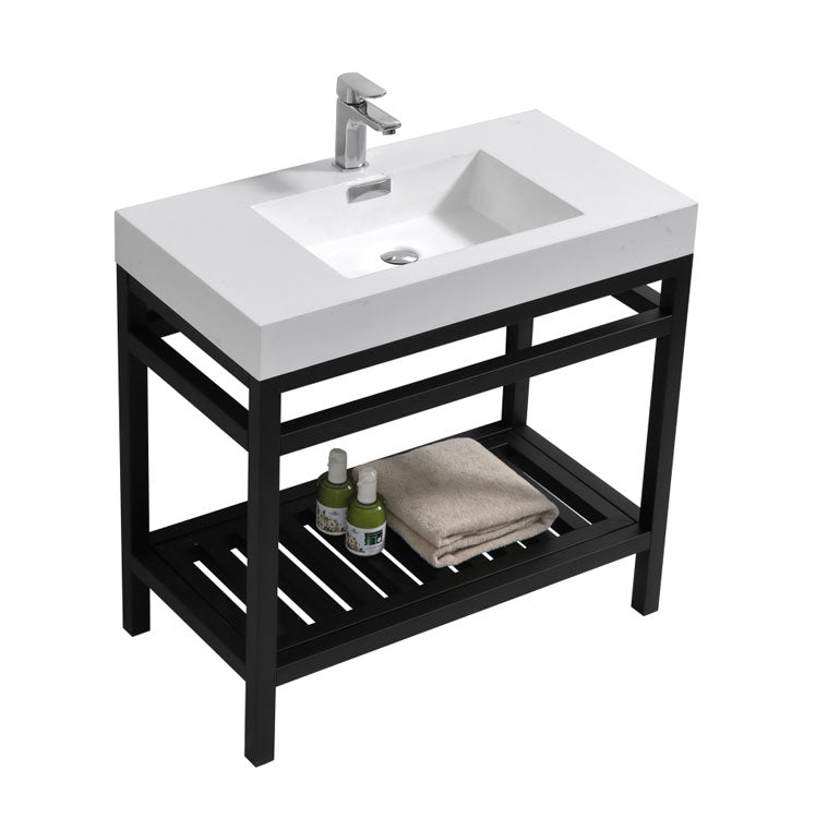 36 inch Stainless Steel Bathroom Vanity SG7396 Tanyas & Co.
