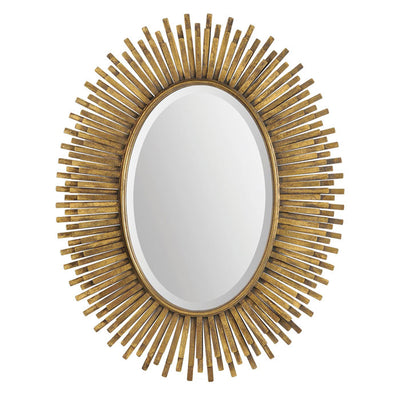 Cleopatra 31"x39" Oval Gold Leaf  Mirror