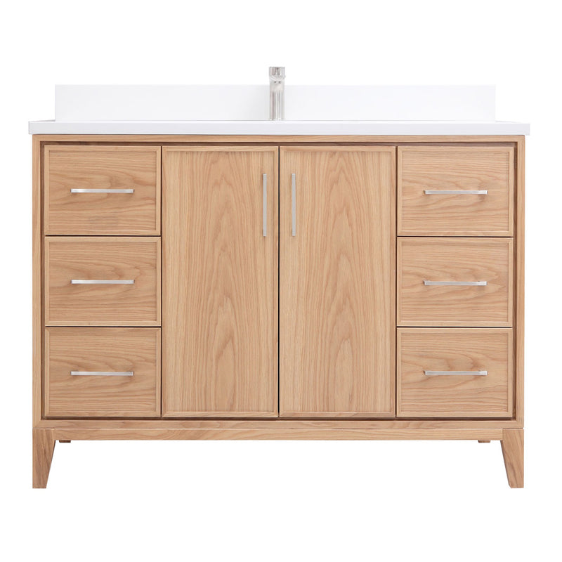 London 48", Distressed Light Oak Premium Collection Bathroom Vanity - LD3048