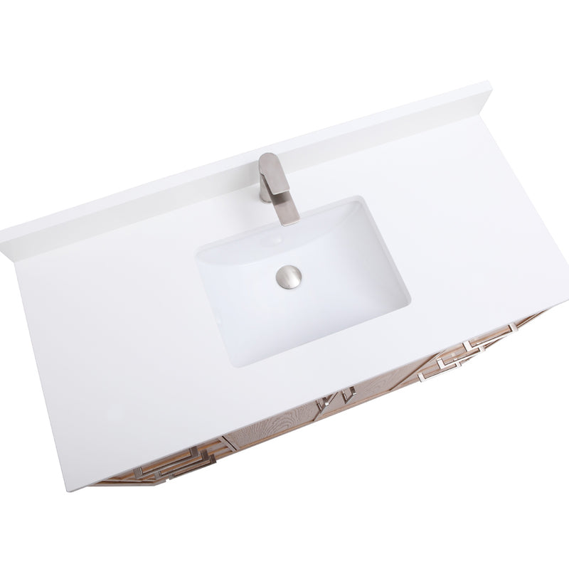 London 48", Distressed Light Oak Premium Collection Bathroom Vanity - LD3048