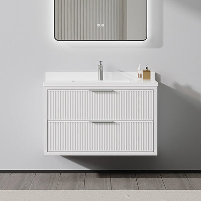 Monaco 36", Silk White Wall Mount Premium Collection Bathroom Vanity - MC2736-SW