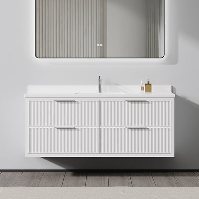 Monaco 48", Silk White Wall Mount Premium Collection Bathroom Vanity - MC2748-SW