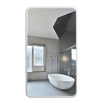 Mylo 22"x40"H, Brushed Silver Framed Mirror - MF2240-BS
