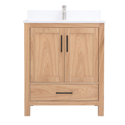 Elle 30", Distressed Light Oak Remy Bath Premium Collection Bathroom Vanity - ML1830-LO