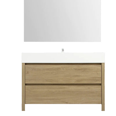 39" Zena bathroom vanity in light oak finish