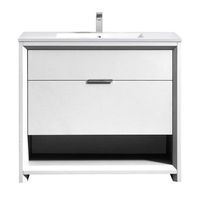 Nadia gloss white bathroom vanity ND7040-GW