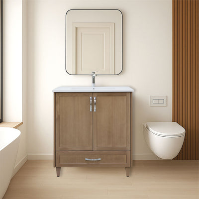 30" Portland in natural oak with  2 doors, 1 drawer
