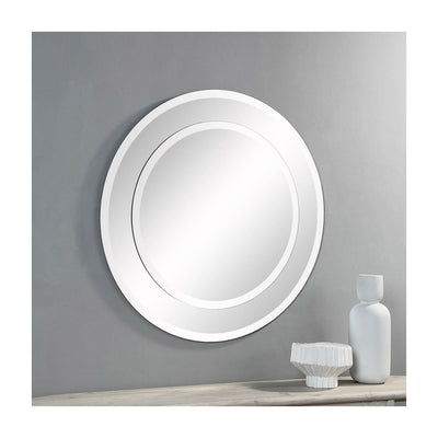 Ora 36", Round Mirrored Frame Mirror - TM623515