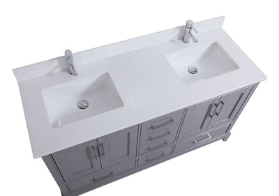 Adele 72", Dusk Grey Premium Double Sink Bathroom Vanity - AD2572D-DG