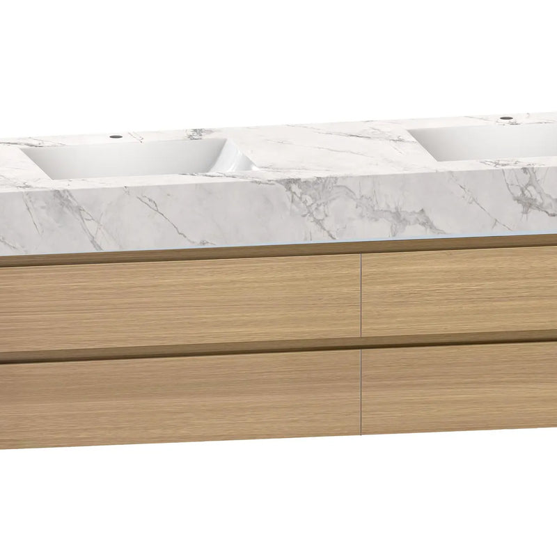 Finley 72", Double Sink Wall Mount Bathroom Vanity - VA1872D