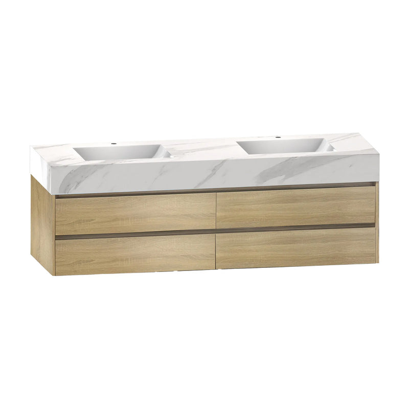 Finley 72", Double Sink Wall Mount Bathroom Vanity - VA1872D