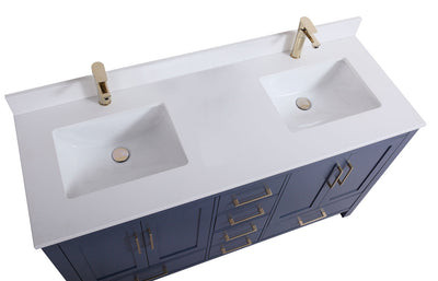 Elle 60", Moody Blue Remy Bath Premium Collection Double Sink Bathroom Vanity - ML1860D-MB