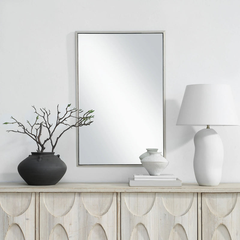Porscha 24"x36", Rectangular Chrome  Mirror - TM529684