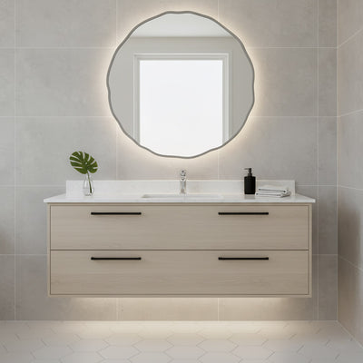 Cero 30", Round Brushed Nickel Mirror  - TM821735