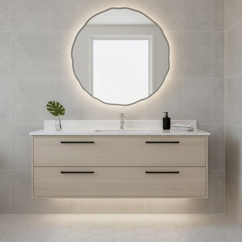 Cero 30", Round Brushed Nickel Mirror  - TM821735