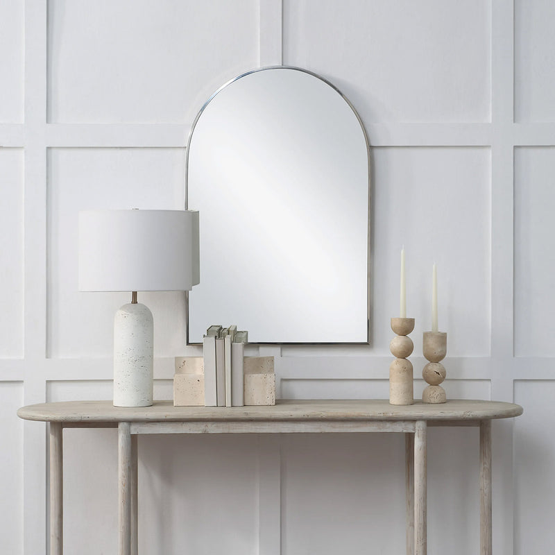 Ceiba 24"x36"H, Chrome Arch Mirror- TM924693