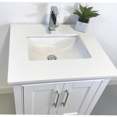 Adele 24", RemyBath Premium Collection Silk White Bathroom Vanity AD2524SW