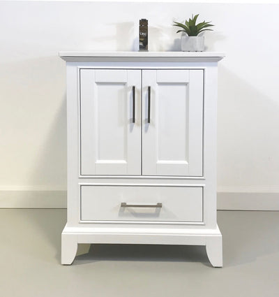 Adele 24", RemyBath Premium Collection Silk White Bathroom Vanity AD2524SW