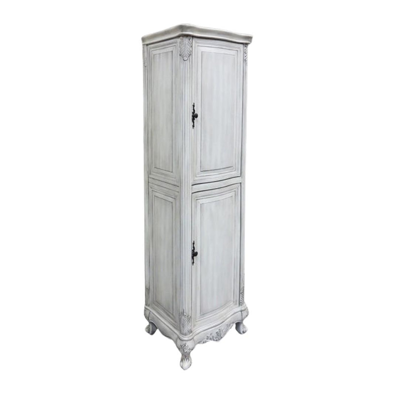 Antique Grey Linen Cabinet  21"x73"H