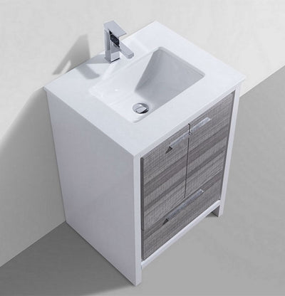 24" Adriano Ash Grey Bathroom Vanity
