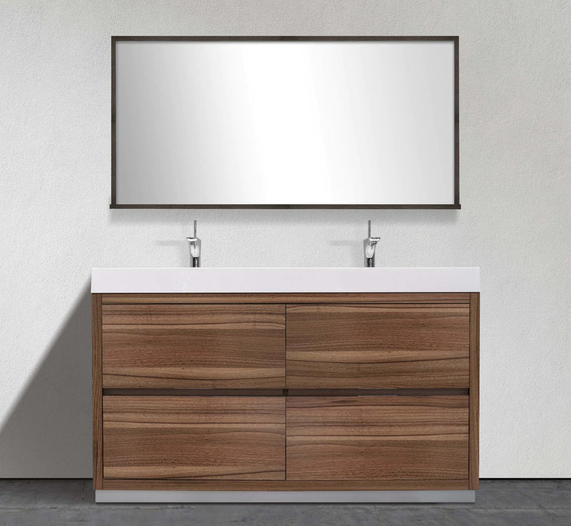 55" Linden Modern Freestanding Bathroom Vanity Walnut