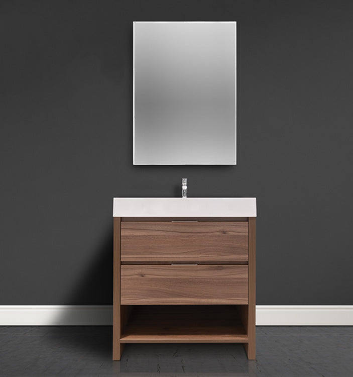 Dayton 30", Walnut Modern Bathroom Vanity