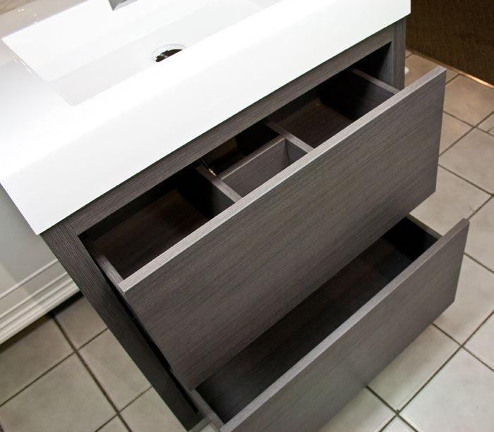 30" Demy Grey Oak Bathroom Vanity