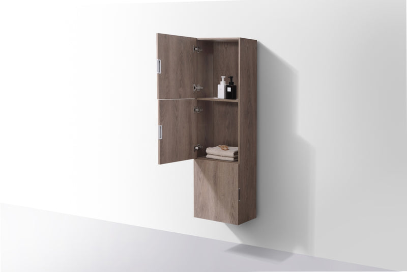 Alto bathroom Linen Side Cabinet in Light Walnut