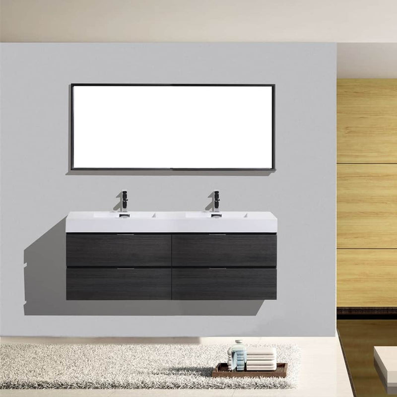 Drake 80", Double Sink Wall Mounted Bathroom Vanity - TGW7890D