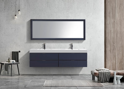 Drake 80", Double Sink Wall Mounted Bathroom Vanity - TGW7890D