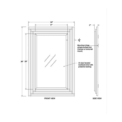 Luanda 24"x36"H, Mirrored Frame Mirror - TM28584