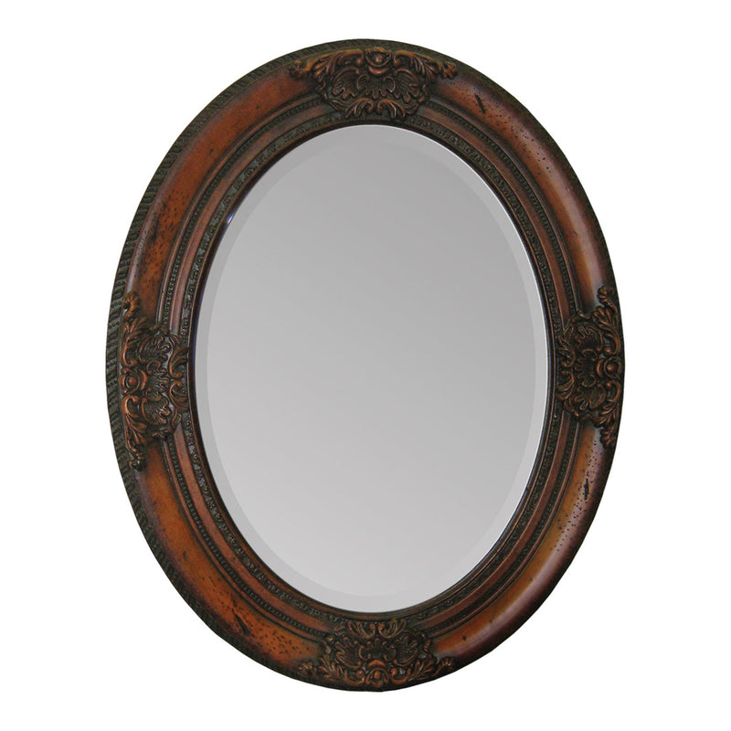 Cherry 24"x30", Antiqued Oval Mirror