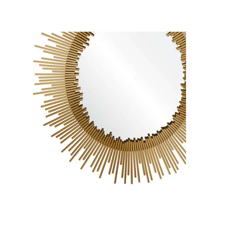 Leora 32"x39" Oval Gold Leaf Mirror