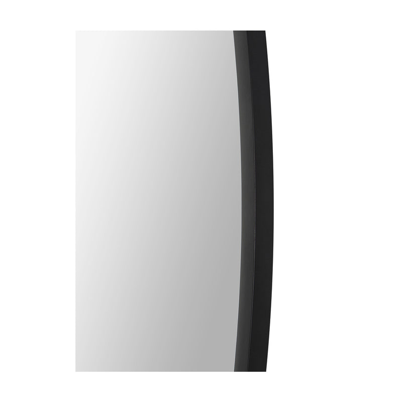 Raden 36", Round Metal Mirror Matte Black - TM725463