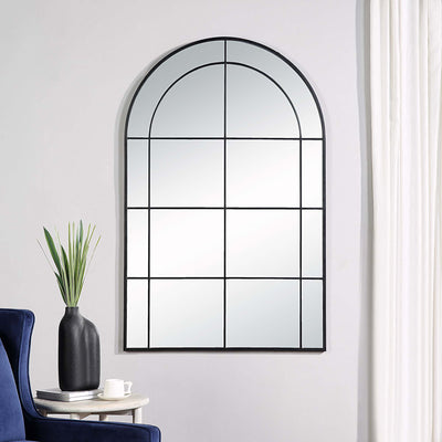 Avery 40" x 62", Matte Black Arch Mirror - TM823546