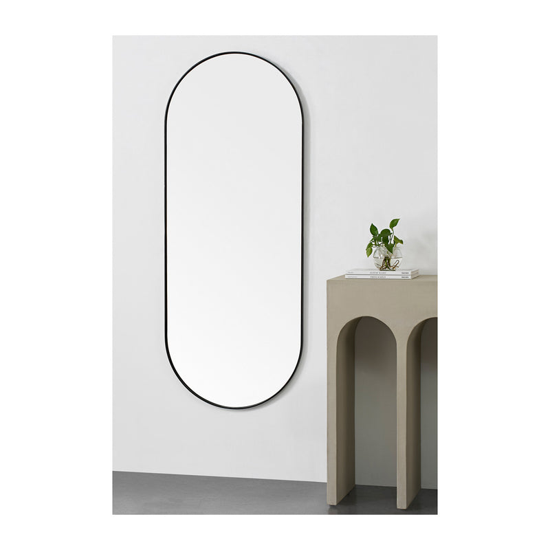Oscar 24"x60"H, Full Length Matte Black Mirror - TM923510