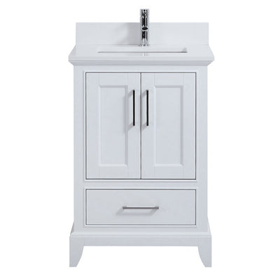 Adele 24", RemyBath Premium Collection Silk White Bathroom Vanity AD2524SW