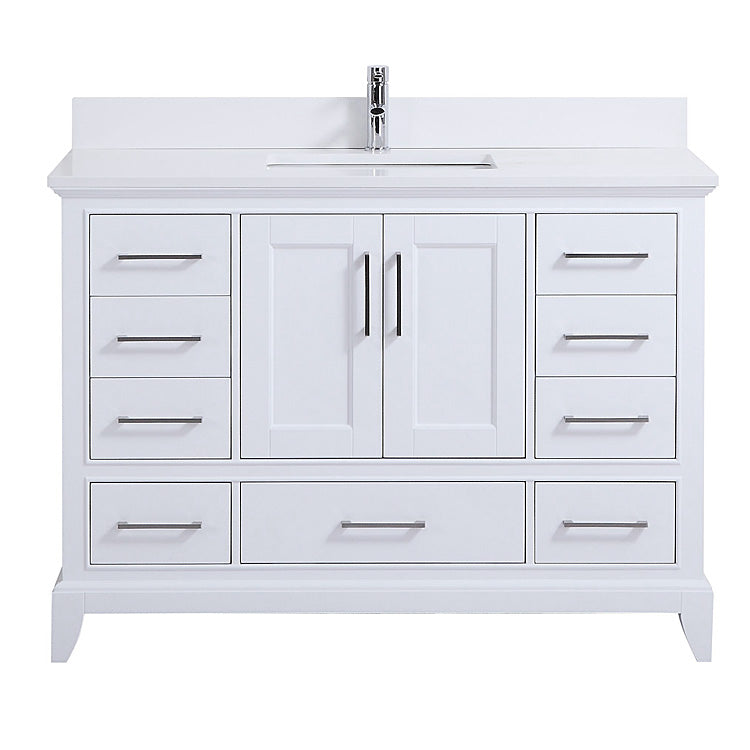 Adele 48" RemyBath  Silk White Bathroom Vanity - AD2548SW