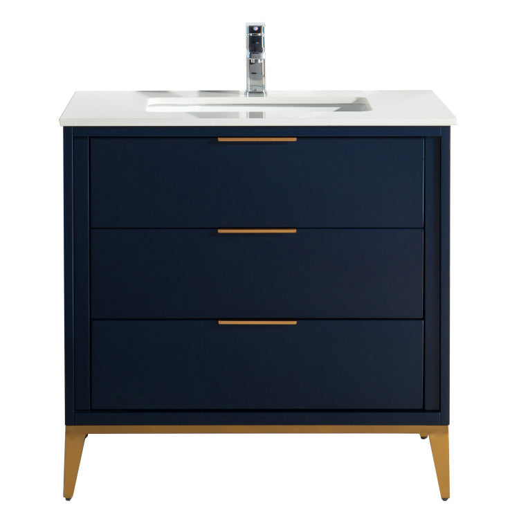 36" Ariana Midnight Blue Bathroom Vanity