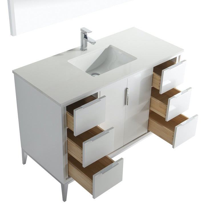 48" Ariana Bathroom Vanity, White