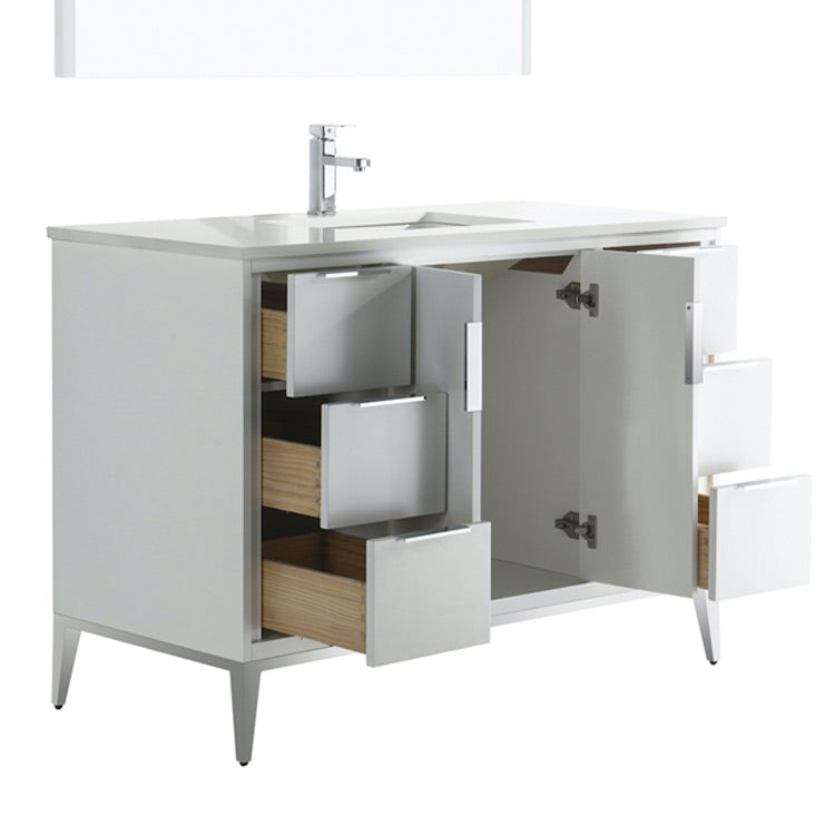 48" Ariana Bathroom Vanity, White