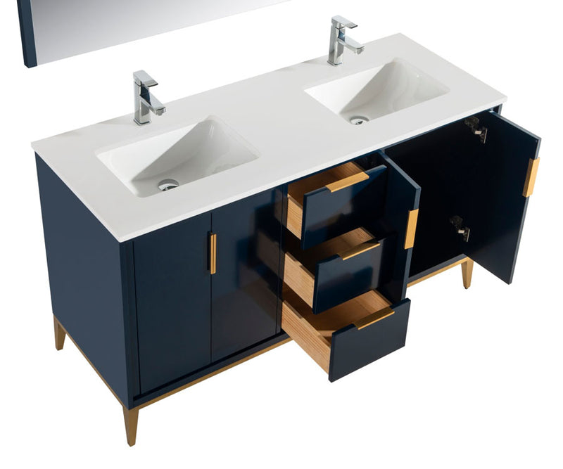 60" Ariana Midnight Blue Double sink Bathroom Vanity