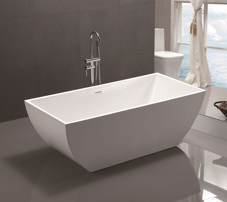 59" Chiara Free Standing Bathtub with Adjustable Leveling Feet