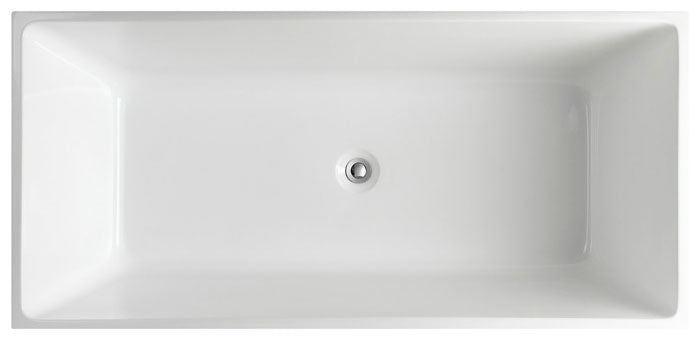 63" Aberdale Free Standing Bathtub with Adjustable Leveling Feet