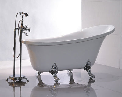 69" Regency Free Standing Bathtub with Chrome Legs and Adjustable Leveling Feet